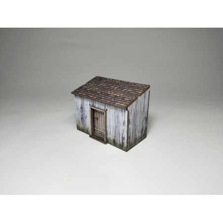 Caseta de Madera Rural Prepintada | Escenografía para Wargames 28mm