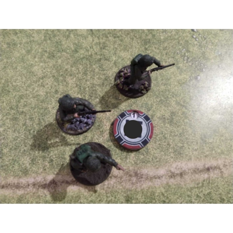 (5 unidades) Marcador de Pines Giratorio Bolt Action | Dial de Supresión numerados del 1-10 | Ejército Alemán WWII