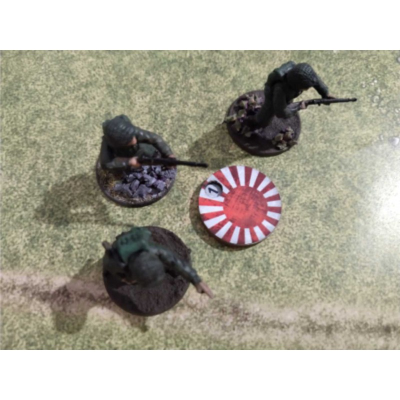 (5 unidades) Marcador de Pines Giratorio Bolt Action | Dial de Supresión numerados del 1-10 | Ejército Imperial Japonés WWII