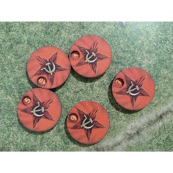 (5 unidades) Marcador de Pines Giratorio Bolt Action | Dial de Supresión numerados del 1-10 | Ejército Soviético (URSS) WWII