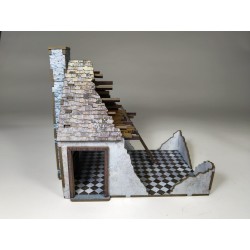 edificio derruido con chimenea