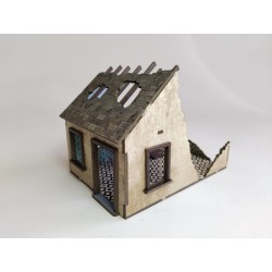 edificio derruido con escalera