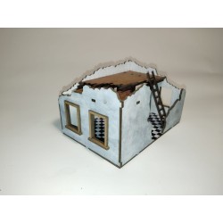 edificio en ruinas war games 28 mm pre pintado